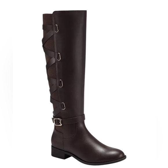 NWOB Thalia Sodi Womens Veronika Wide Calf Over-The-Knee Boots‎ Brown,  6 Wide - Picture 1 of 9